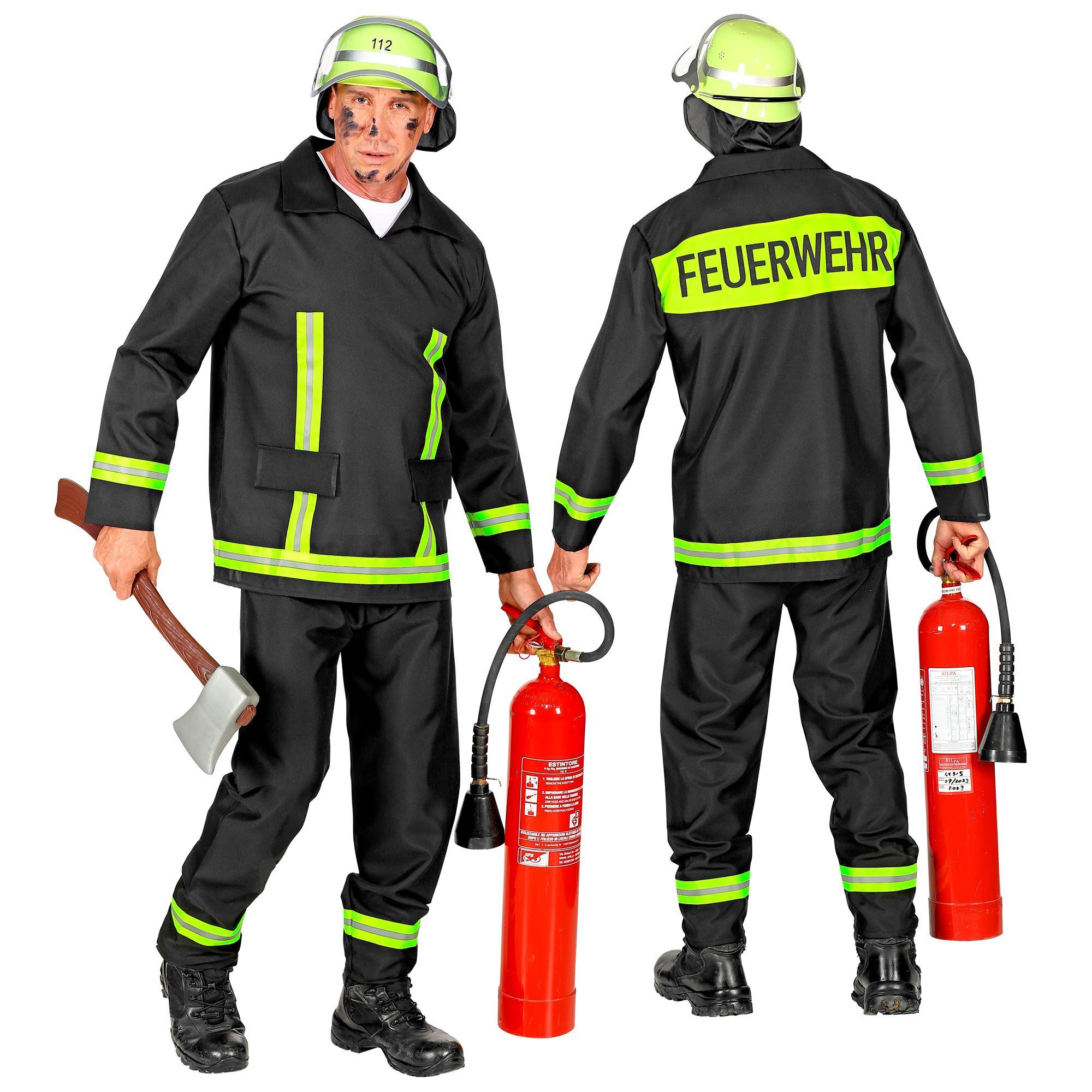 Brandweer kostuum mannen Duits Feuerwehrmann 