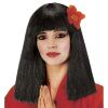 Chinese pruik inclusief roos