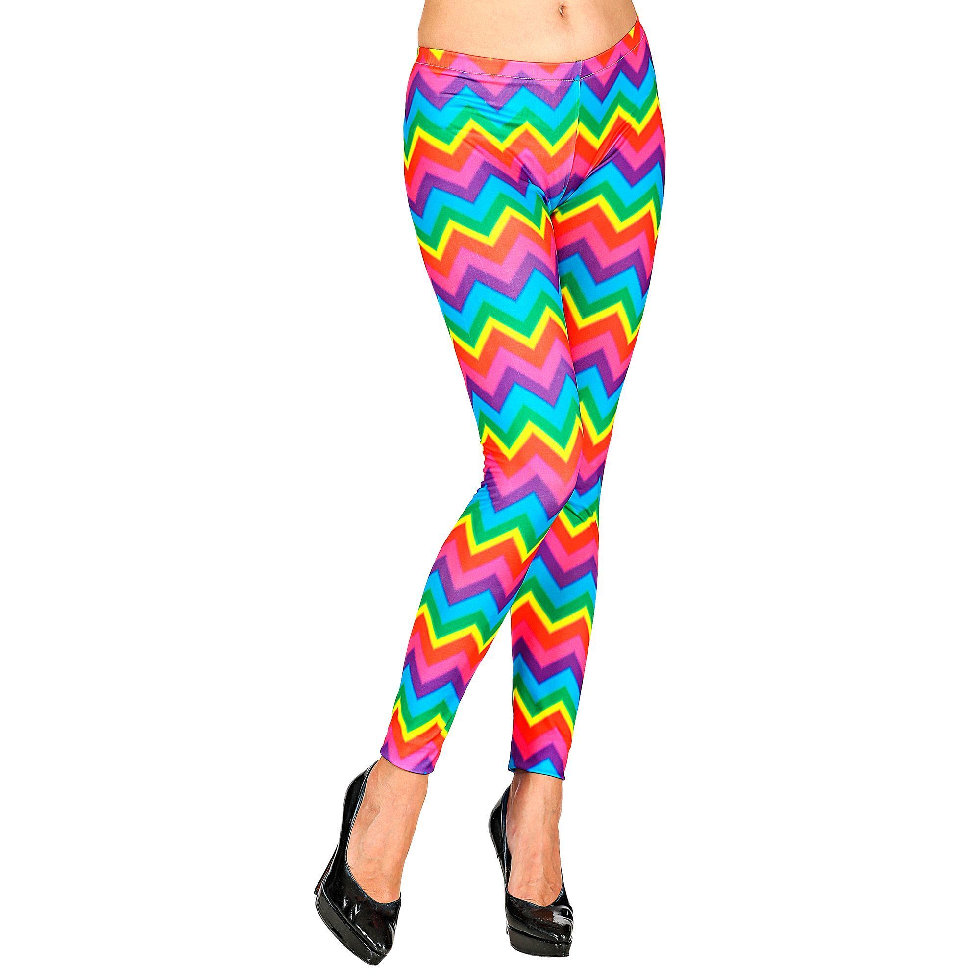 Disco broek regenboog legging jaren 80