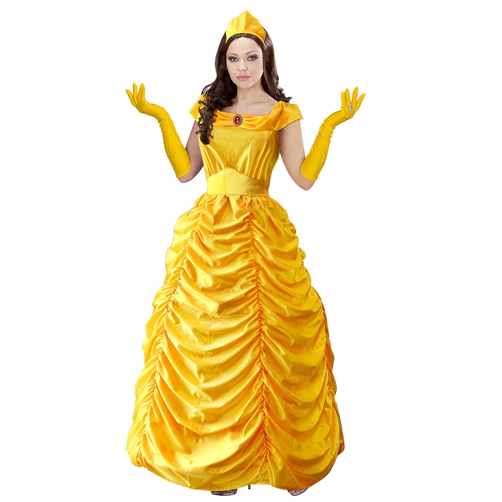 Elegante gele jurk dames beauty queen