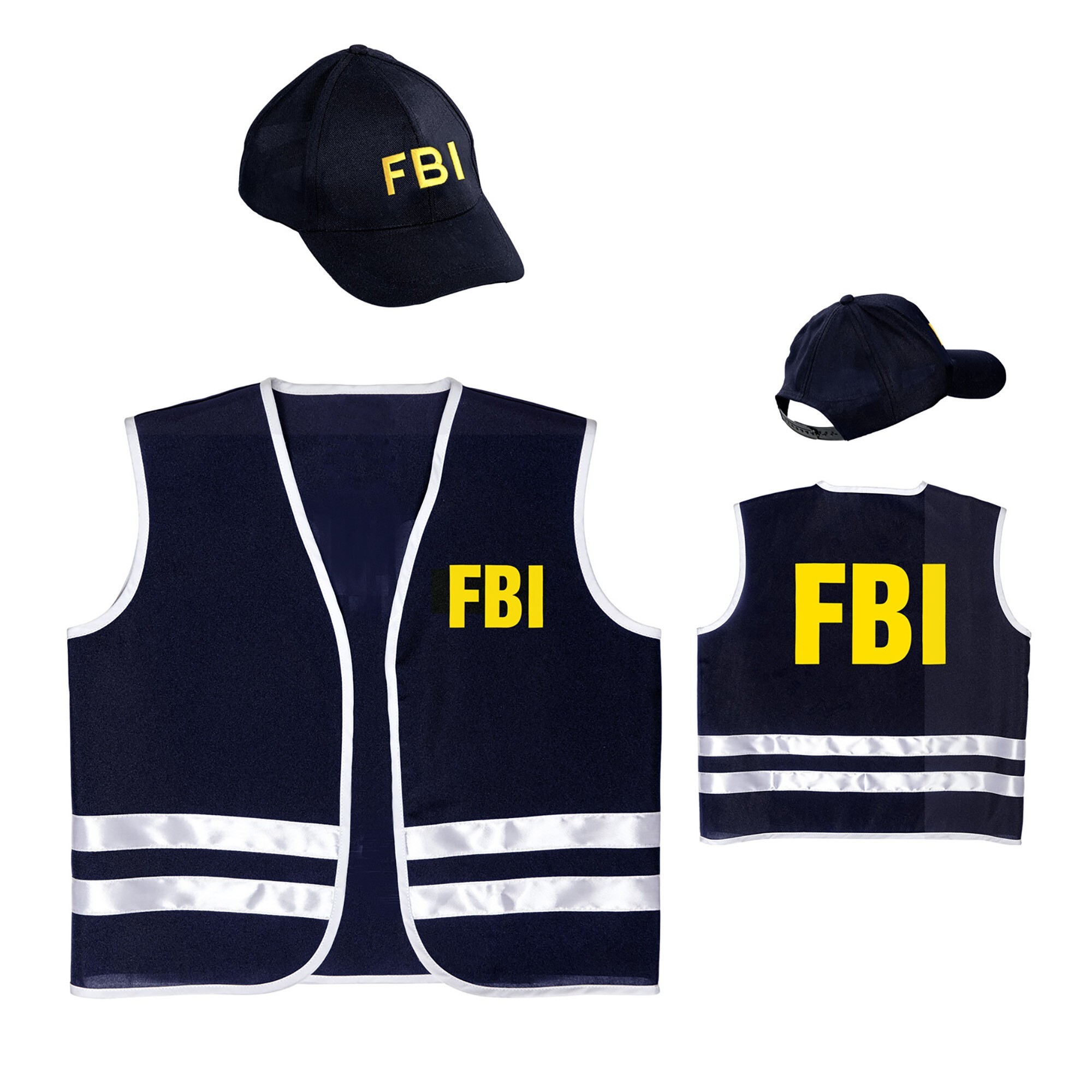 FBI vest met pet kind