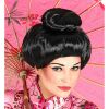 foto 2 Geisha pruik zwart