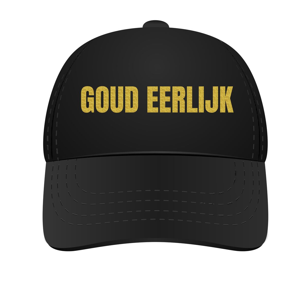 Goud eerlijk pet glitter goud