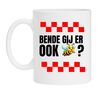 Grappige Brabantse koffiemok met de tekst Bende gij er ook bij!