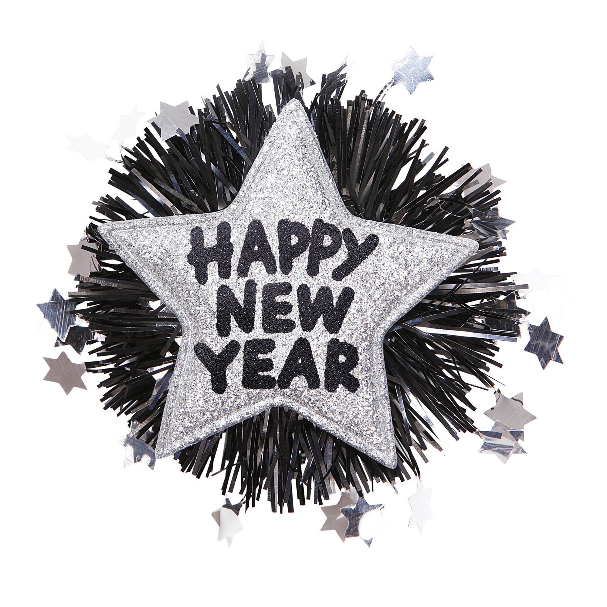 Happy New Year broche zilver button