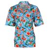Hawaii blouse blauw bloementjes