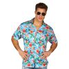 foto 2 Hawaii blouse blauw bloementjes