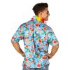 foto 3 Hawaii blouse blauw bloementjes