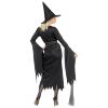 foto 4 Heksenjurk dames lang zwart complete outfit met hoed en riem perfect voor halloween