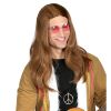 foto 3 Hippie pruik bruin heren lang haar peace seventies