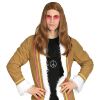 foto 4 Hippie pruik bruin heren lang haar peace seventies