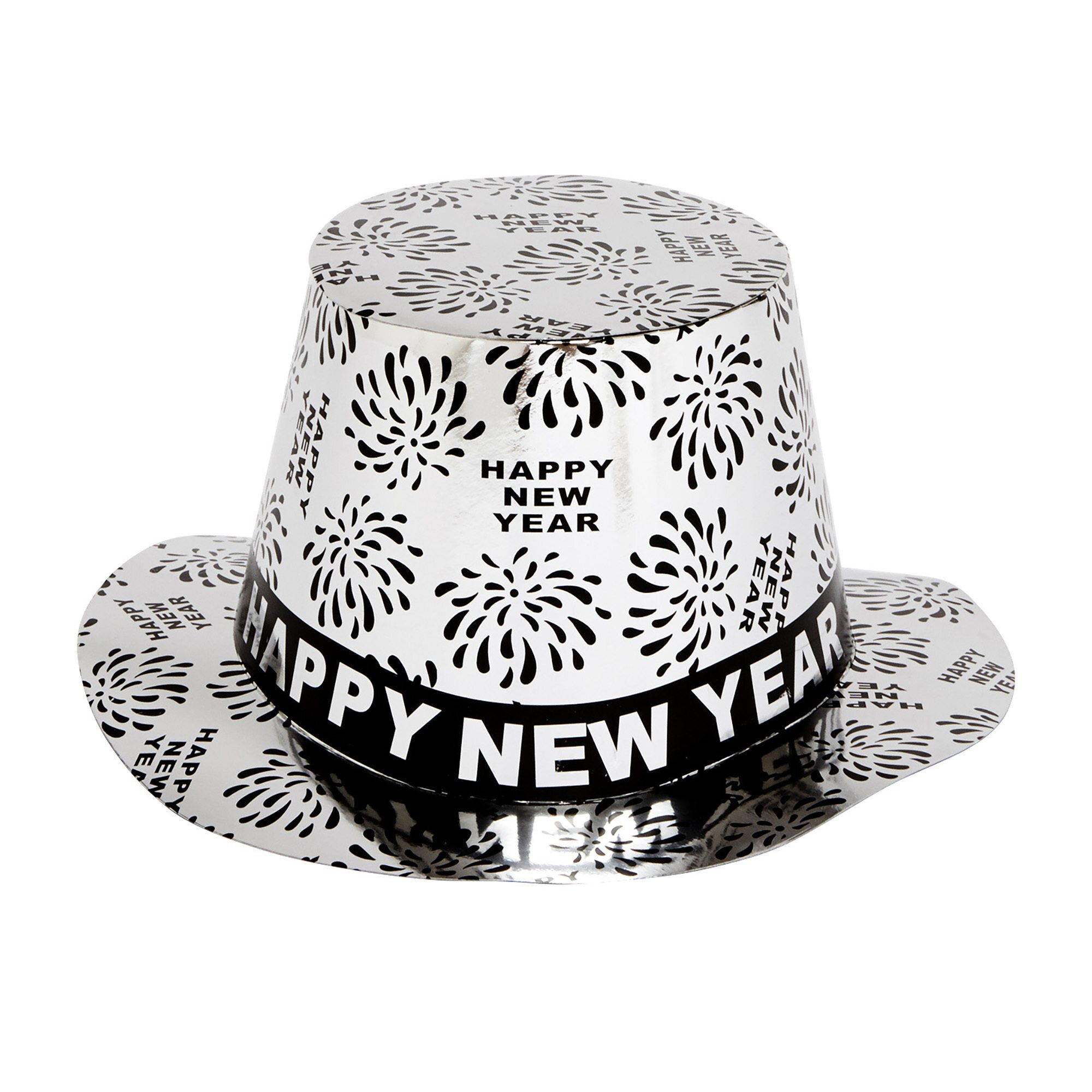 Hoge hoed Zilveren Happy New Year