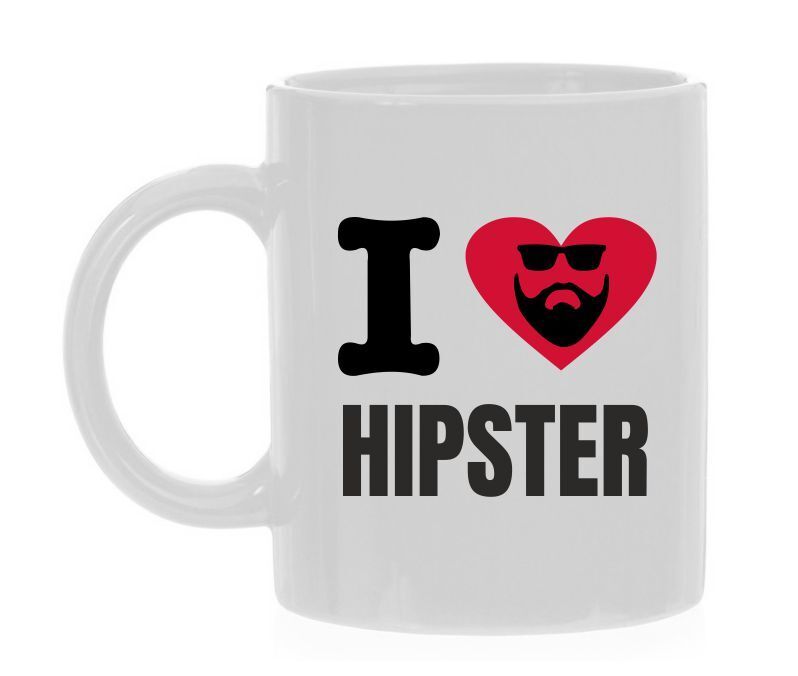 ik hou van hipster koffiemok