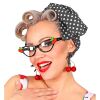 foto 5 Jaren 50 set dames bril, hoofdband, oorbellen kersen motief
