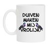 Koffiemok Duiven maken mij vrolijk duivenmelker leuk grappig