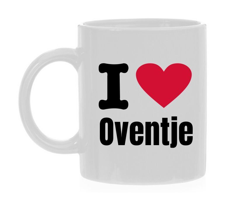 Koffiemok houden van Oventje dorp i love