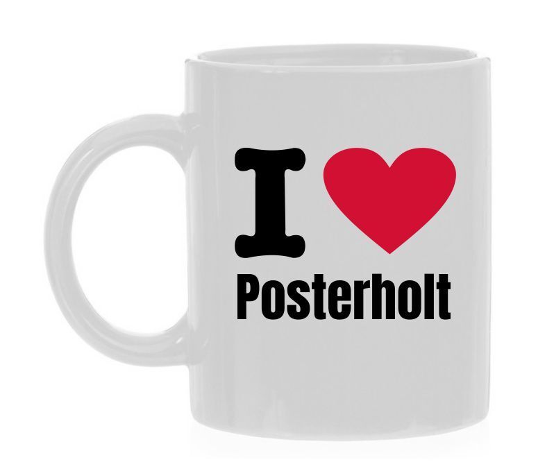 Koffiemok houden van Posterholt dorp