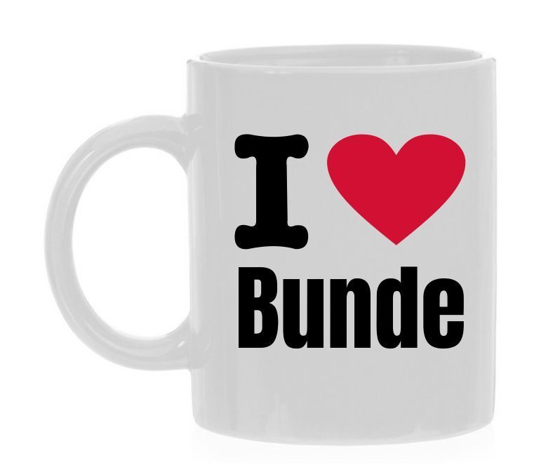 Koffiemok I love Bunde dorp