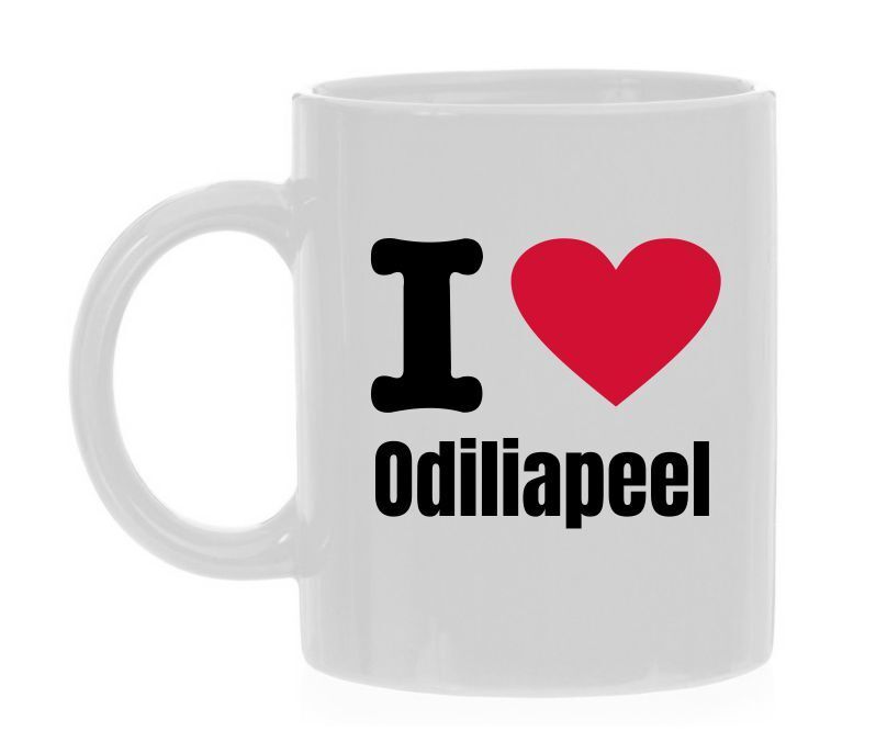 Koffiemok Odiliapeel houden van i love trots op Odiliapeel