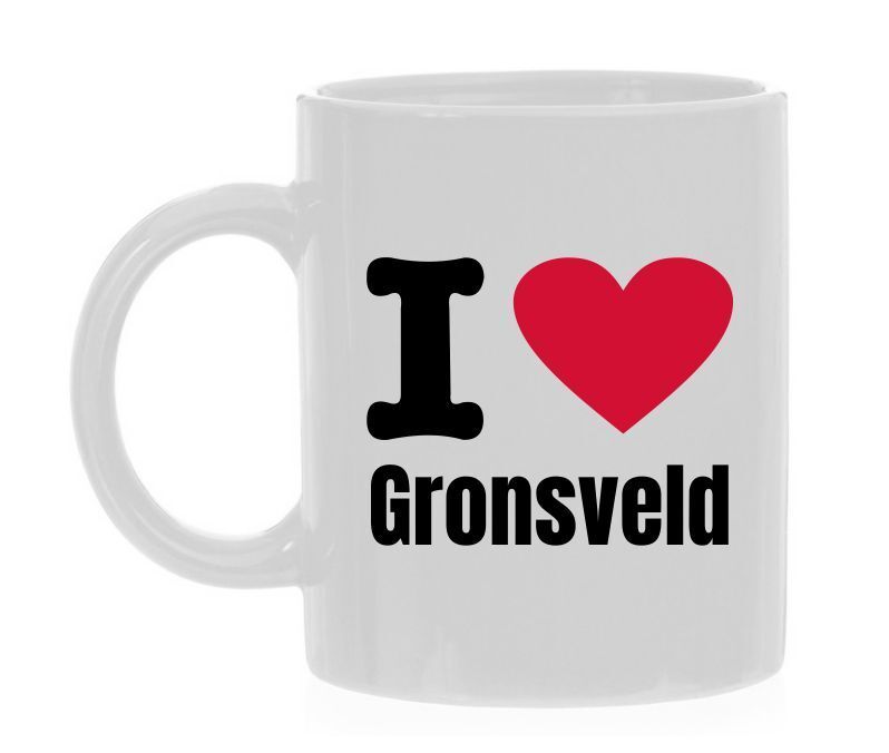 Koffiemok trots op dorp Gronsveld  I love Gronsveld