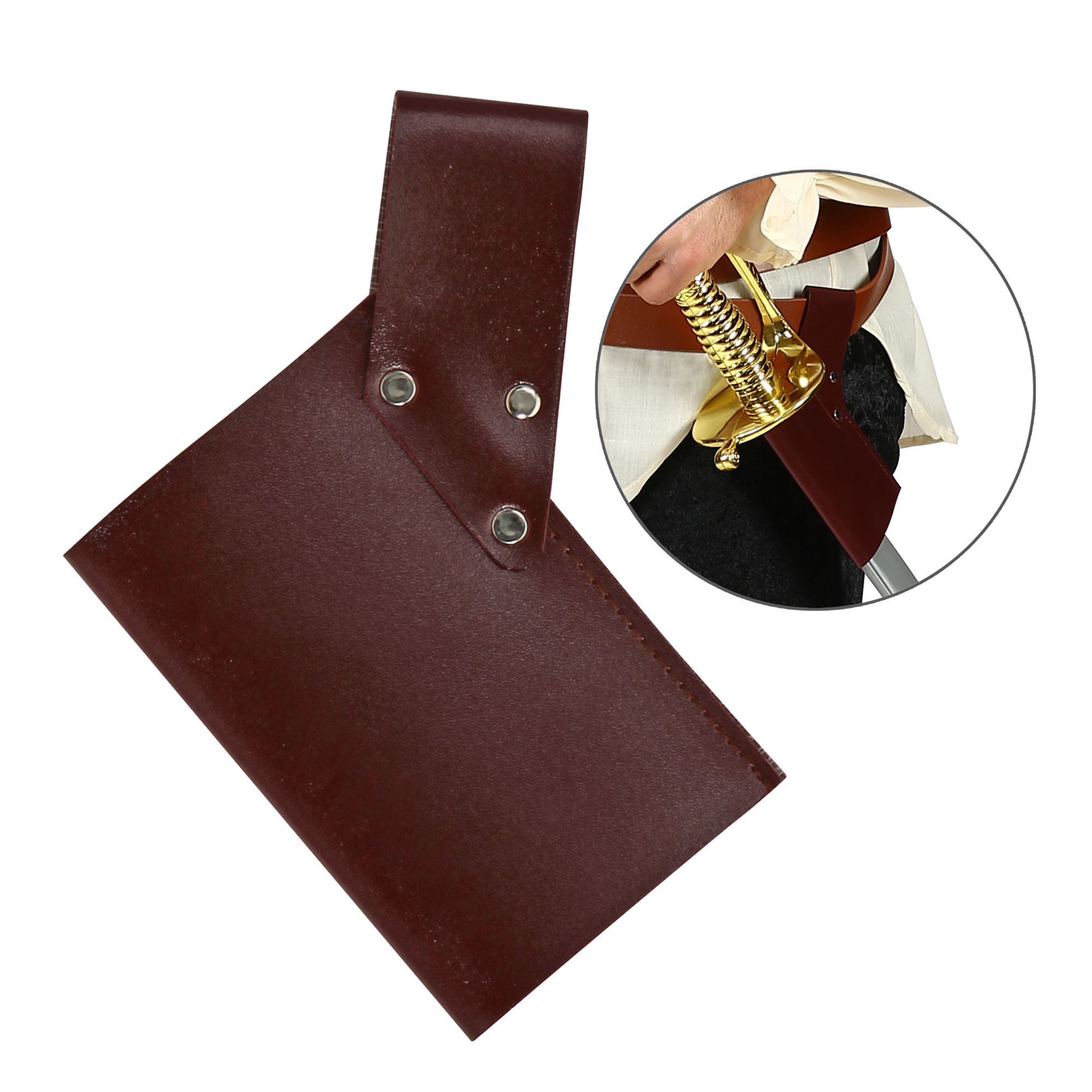 Lederlook zwaard holster bruin