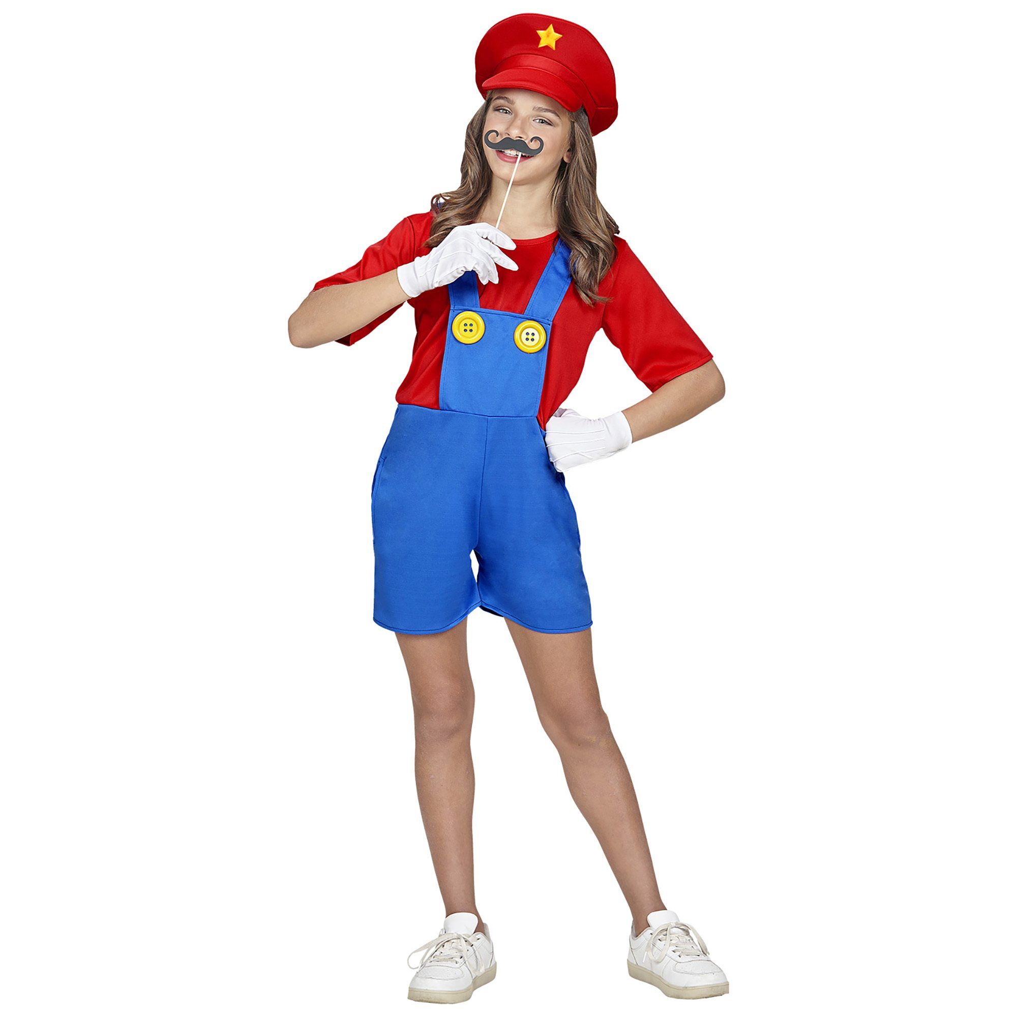 Mario outfit loodgieter meisjes kostuum