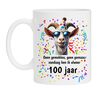 Mok 100 jaar verjaardag bedrukt met tekst en print