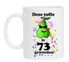 Mok toffe peer verjaardag leeftijd met leuke tekst en print 73 jaar