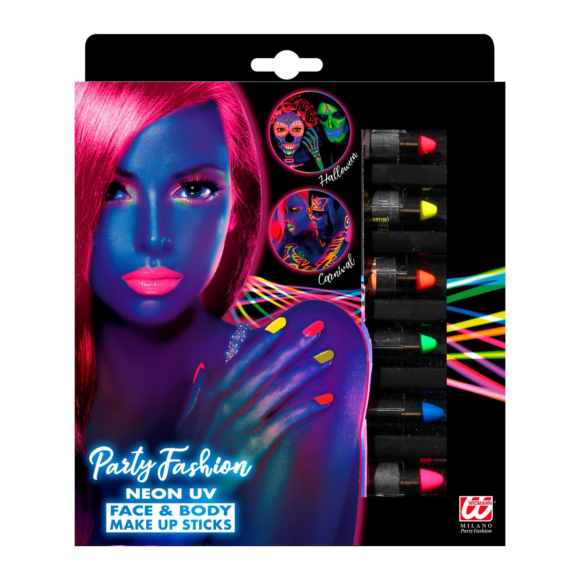Neon potloden make-up set