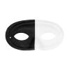 oogmasker harlekijn zwart wit