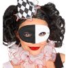foto 2 oogmasker harlekijn zwart wit