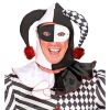 foto 4 oogmasker harlekijn zwart wit