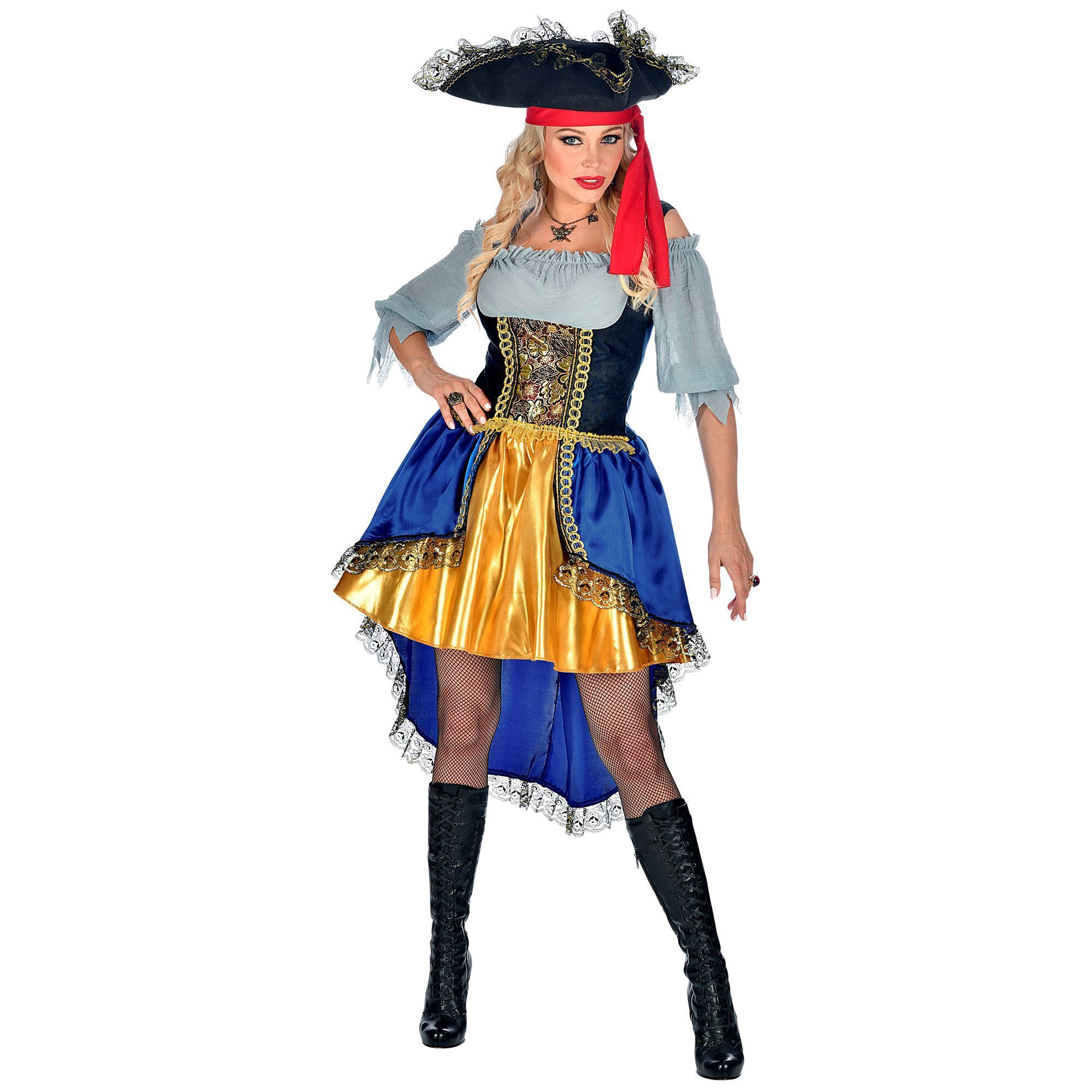 Piraten vrouw kleurrijk outfit