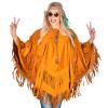 Poncho suede seventies love peace and happiness