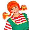 Pruik Pippi langkous dames