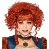 Rode pruik steampunk dames