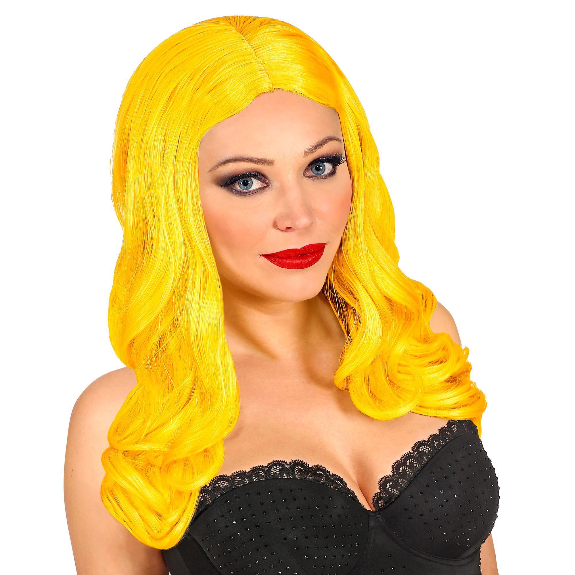 Roxy pruik geel lang haar