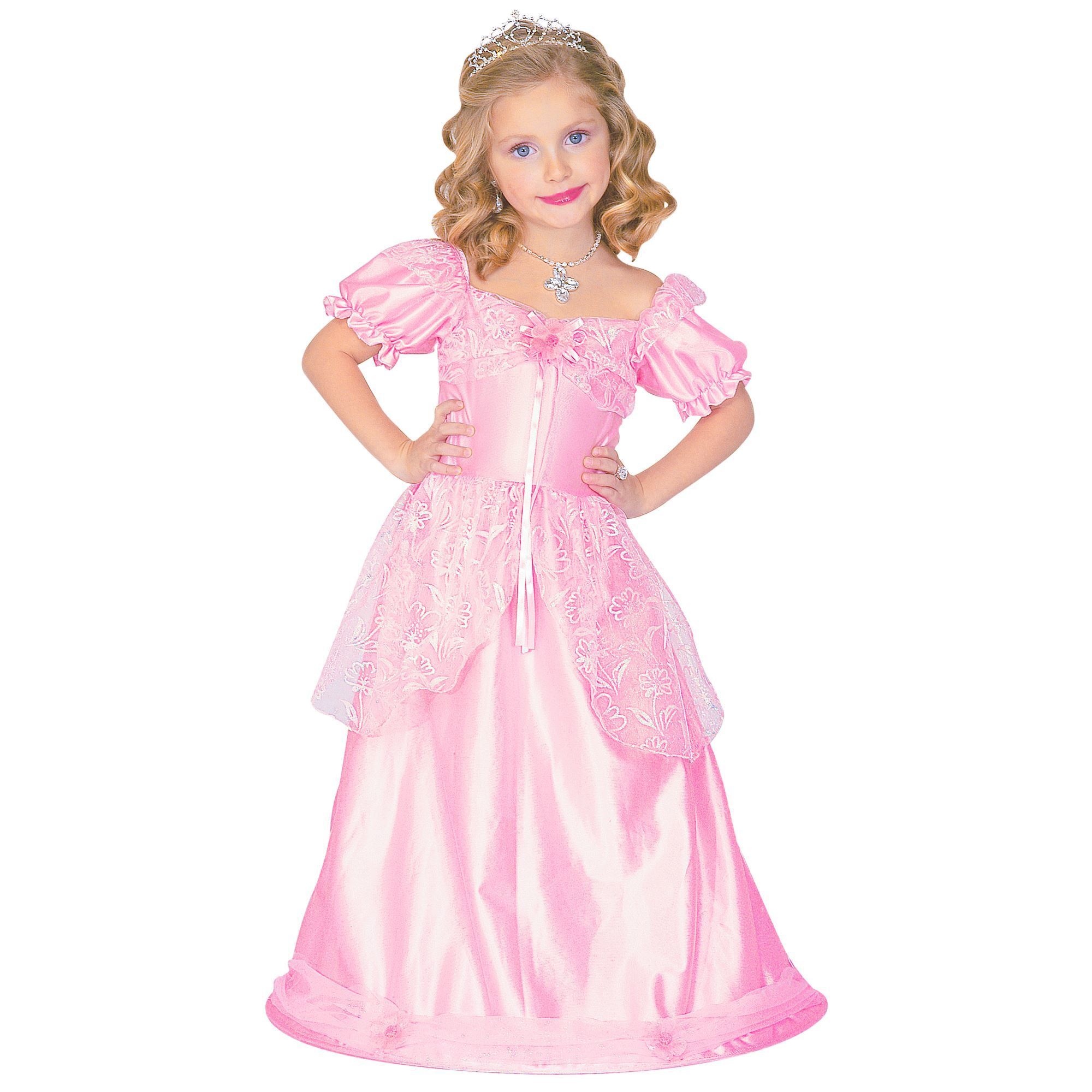 Roze prinsessen jurk lang meisje lief schattig