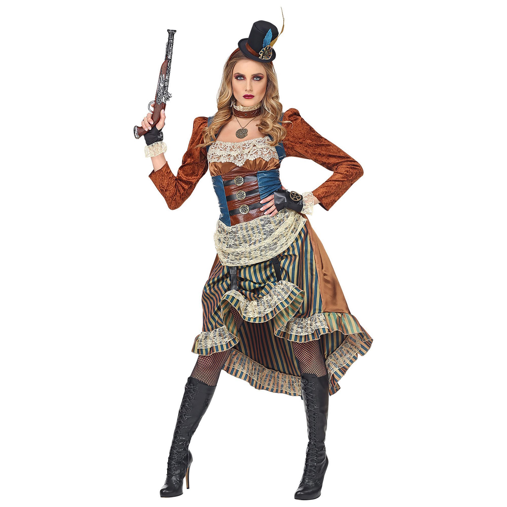 Steampunk outfit dames kostuum