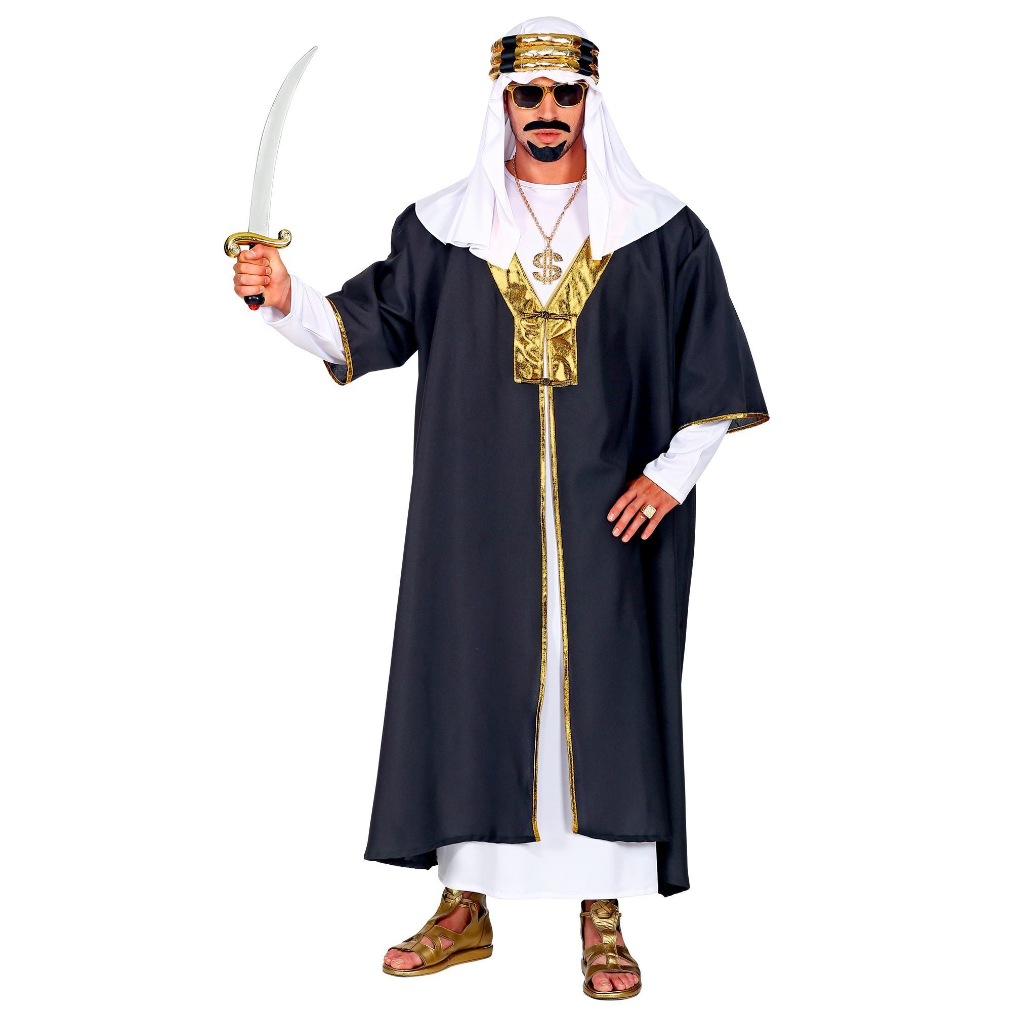Sultan kostuum mannen carnaval rijke oliesjeik