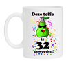 Verjaardag beker 32 jaar bedrukt met tekst en print