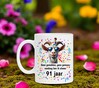 foto 4 Verjaardags mok leeftijd 91 jaar leuk bedrukt