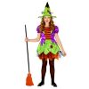 Verkleedkleding meisjes heks Halloween kleurrijk 
