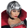 Zwart grijze gothic dames pruik