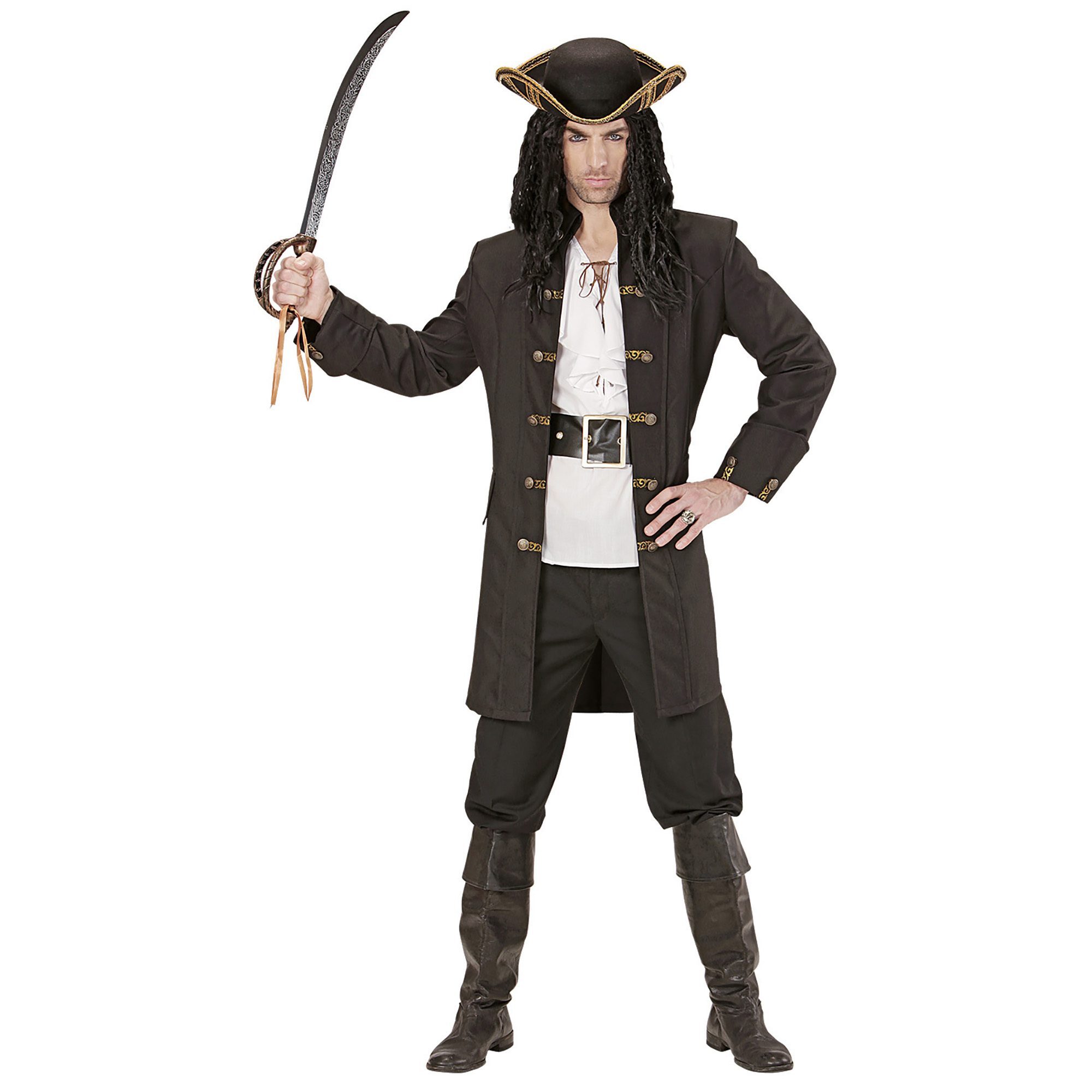 Zwarte piraten jas heren piraat