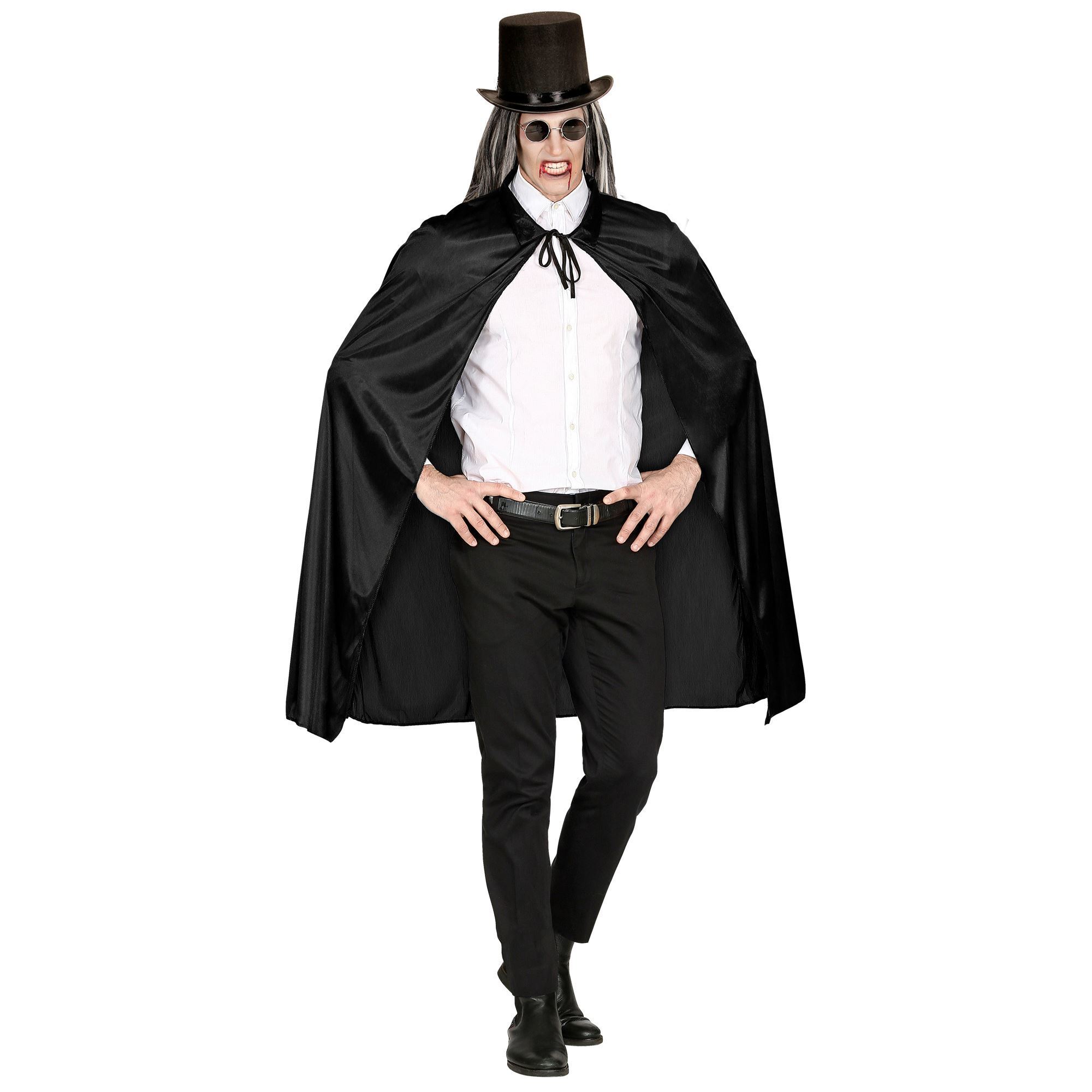 Halloween vampier zwarte cape 110cm