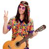 foto 5 Hippie bril met ronde paarse glazen  flower power voor elk themafeest