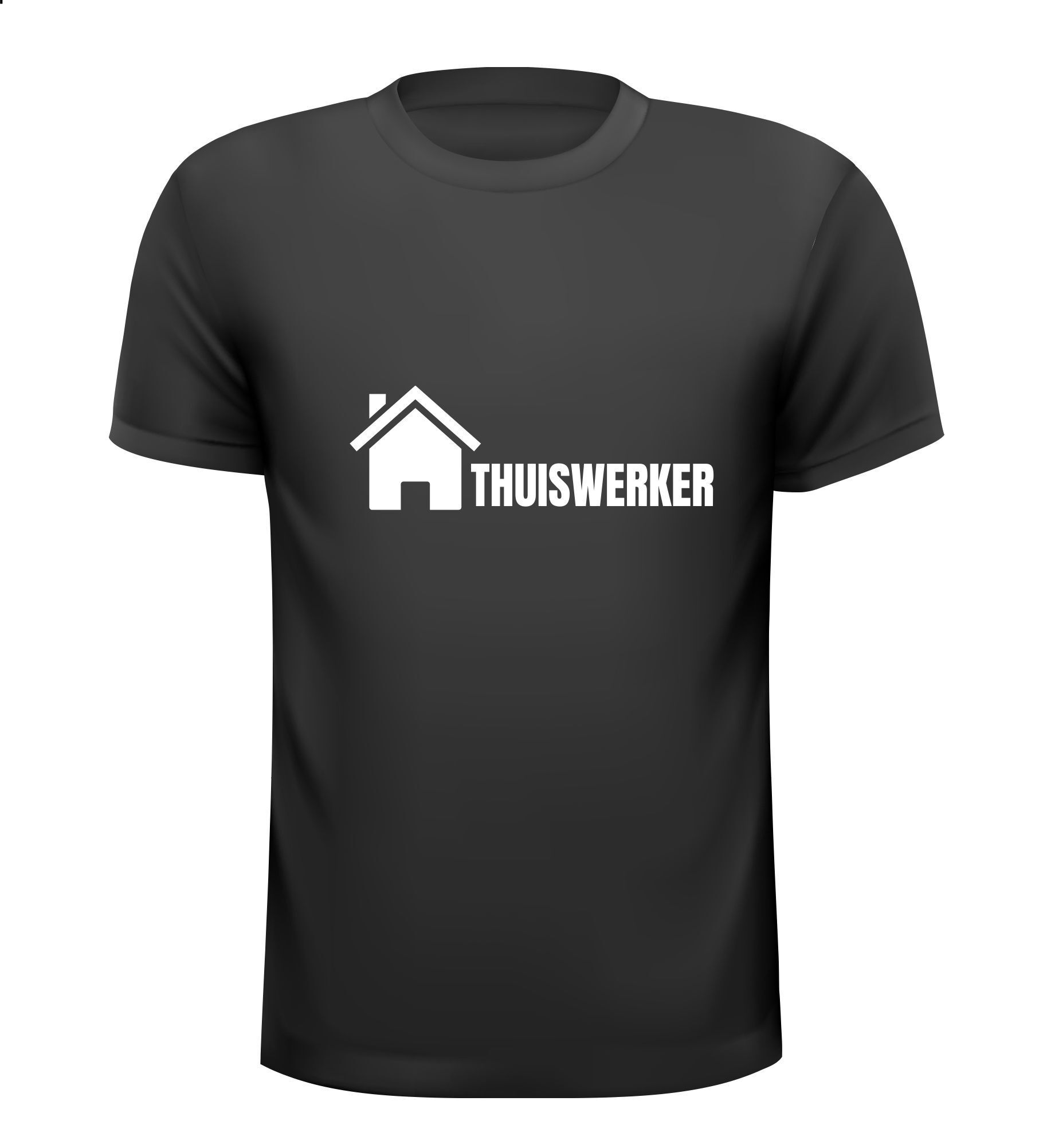 Grappig t-shirt voor thuiswerkers thuiswerker thuiswerken