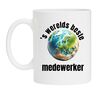 Koffie thee mok voor een medewerker blij trots waardering 