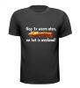 Nog 1x warm eten en het is weekend frikandel speciaal fastfood bijna weekend vrijdag t-shirt